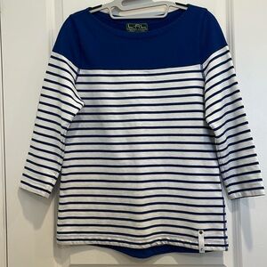RALPH LAUREN , Lauren Active Striped Quarter Sleeve Shirt